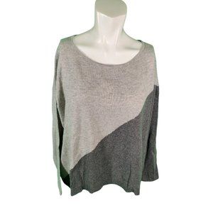 Alice & Olivia Wool Sweater Pullover Scoop neck Sweater Gray M